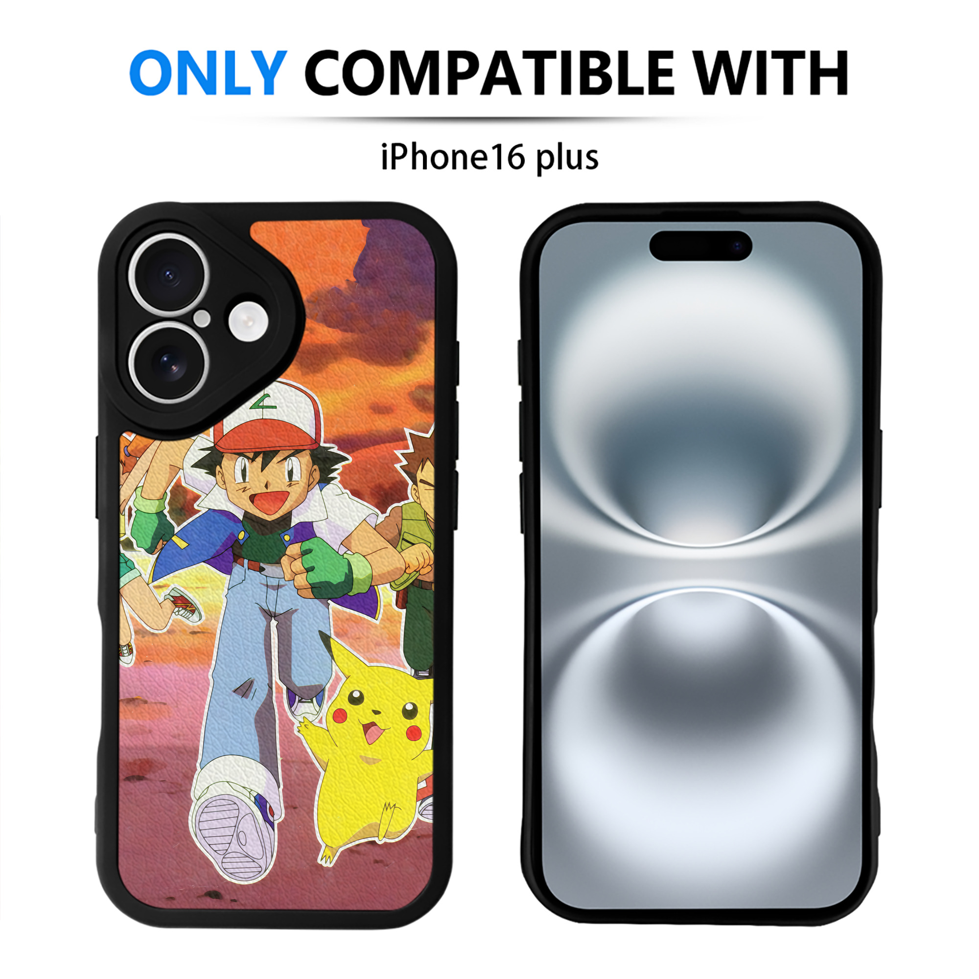 （画像用） ポケットモンスター Pokémon 【iPhone 16シリーズ対応】シリコンスマホケース（レザー調） 材質：シリコン